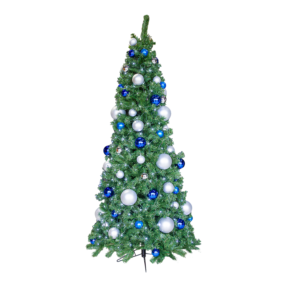 Tree Christmas Slimline Lit Winter Wonderland