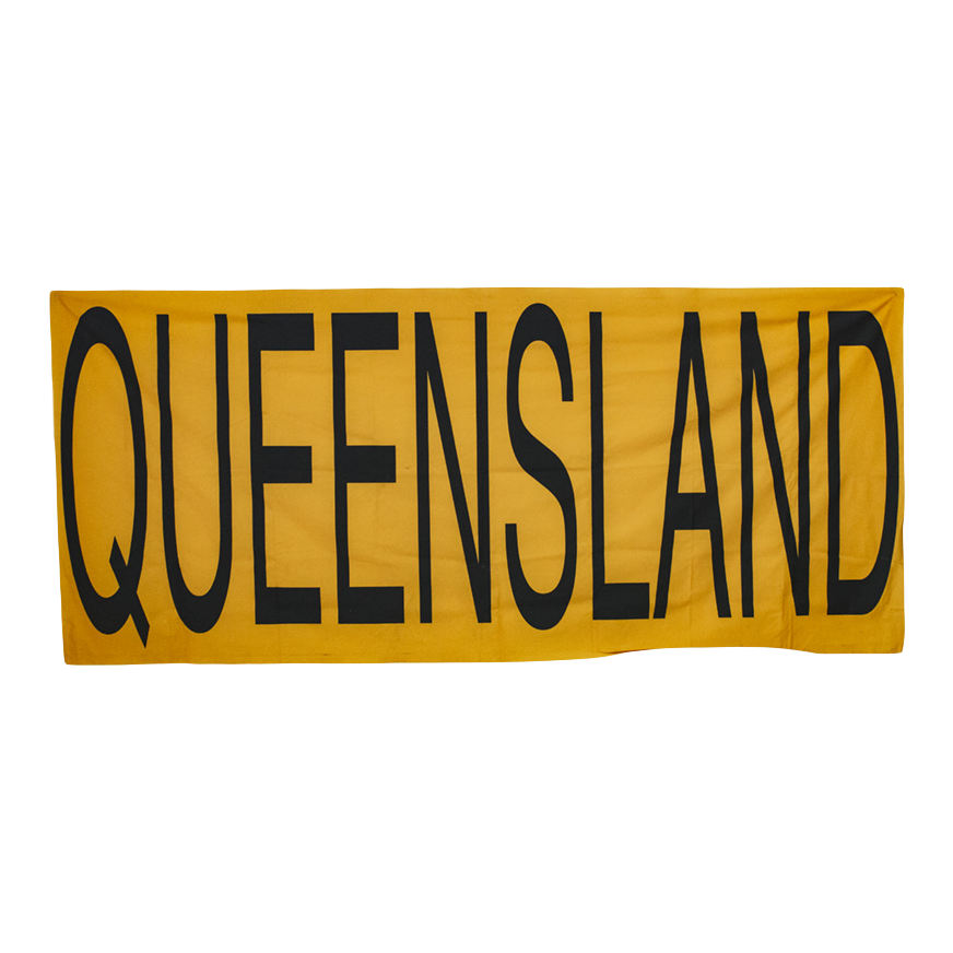 Sign Queensland Grey & Gold Cloth