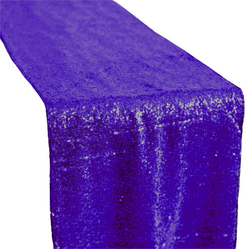 Linen Table Runner Sequin Purple