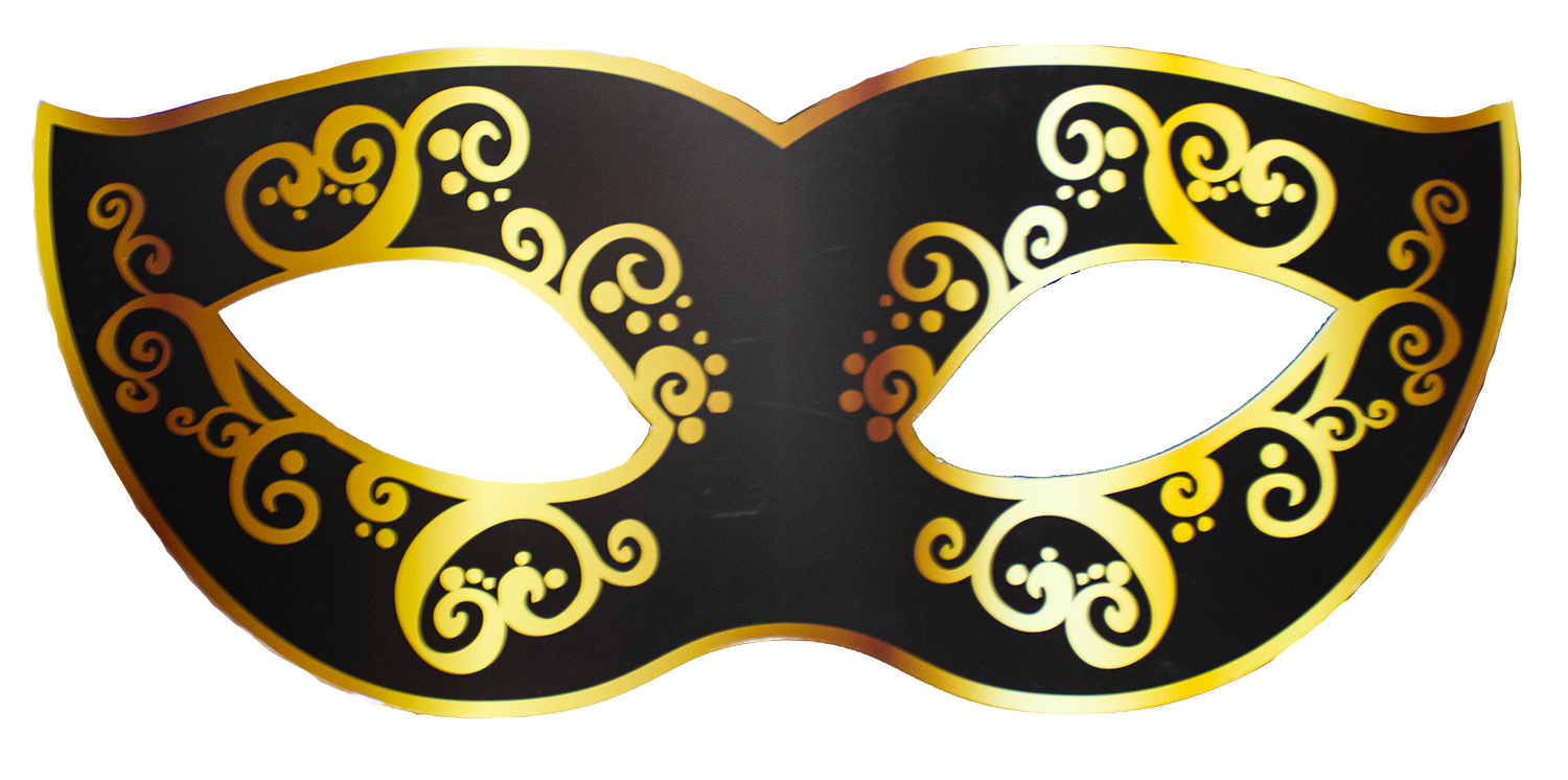 Masquerade Mask  Corflute Gold and Black A