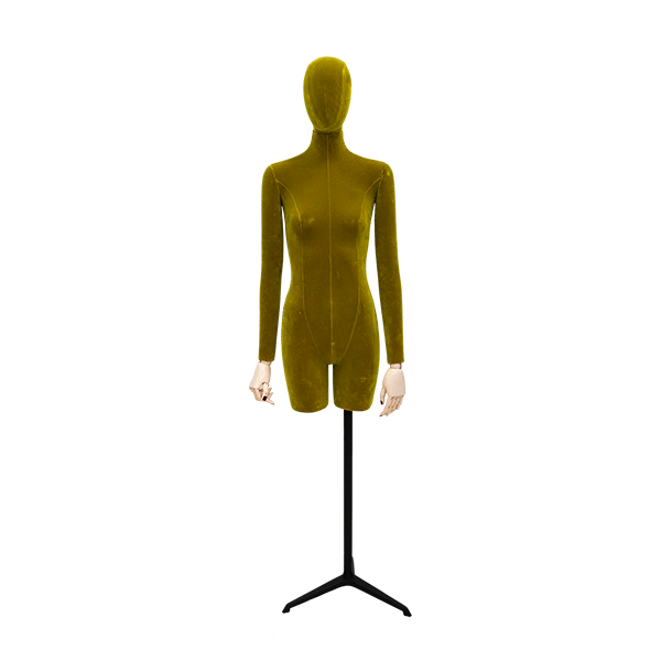 Mannequin Female Torso Velvet Mustard