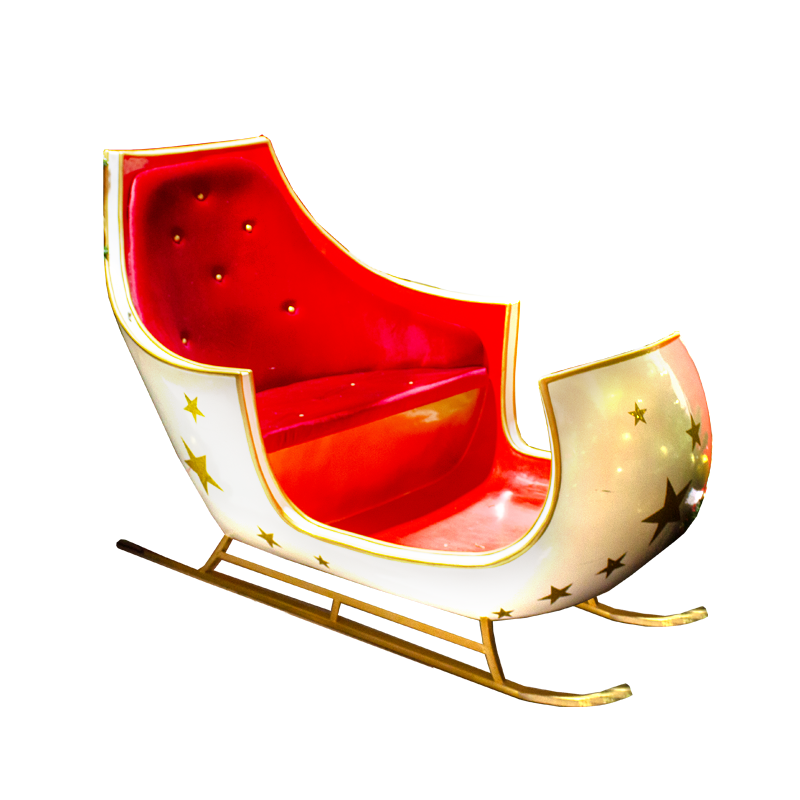 Sleigh Over Sized White, Gold & Red