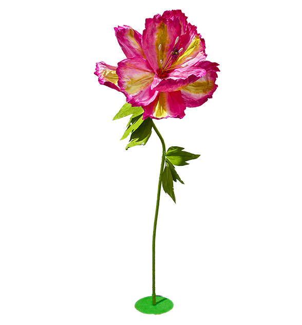 Flower Paper Free Standing Giant Hot Pink