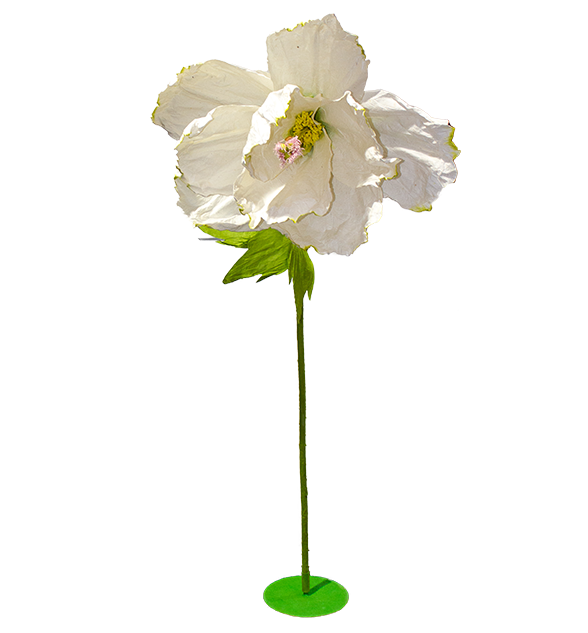 Flower Paper Free Standing Giant White