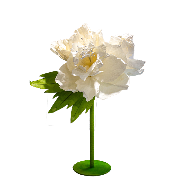 Centrepiece White Paper Flower Trio