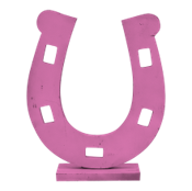 Horseshoe Cut Out MDF Pink