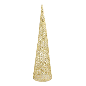 Cone Tree Glitter Gold 80cm