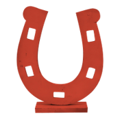 Horseshoe Cut Out MDF Red