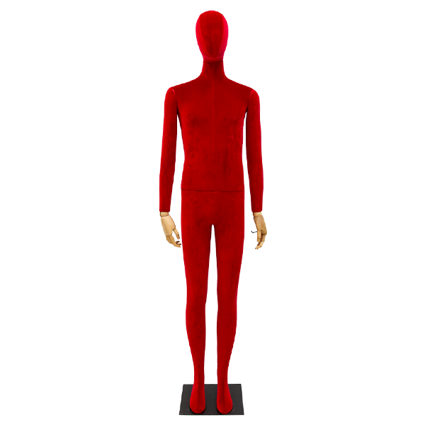 Mannequin Male Velvet Red