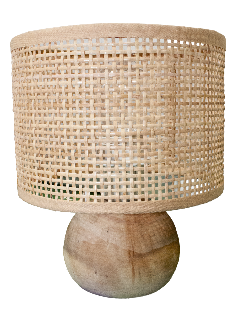 Natural Rattan And Wood Table Lamp