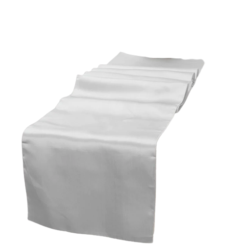 Silver Table Runner Satin