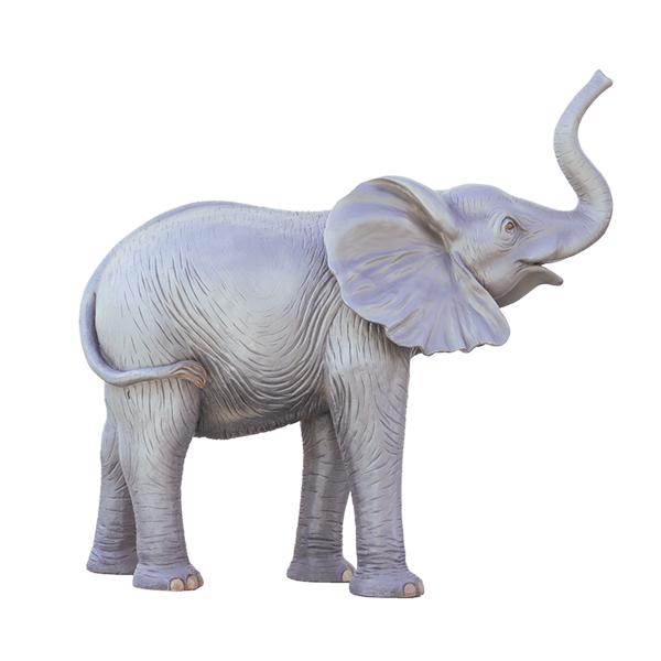 Elephant Resin Grey