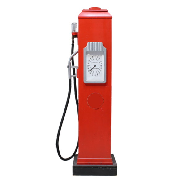 Novelty Petrol Pump Timber Red