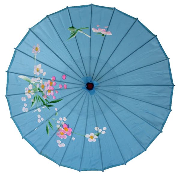 Parasol Oriental Pattern Fabric Blue