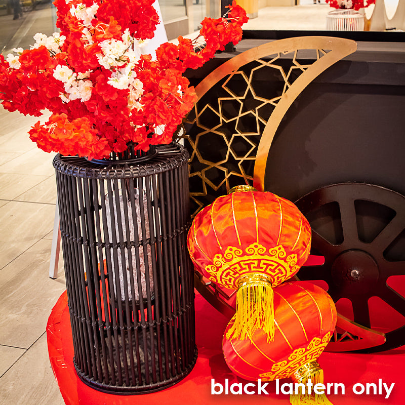 Lantern Rattan Black