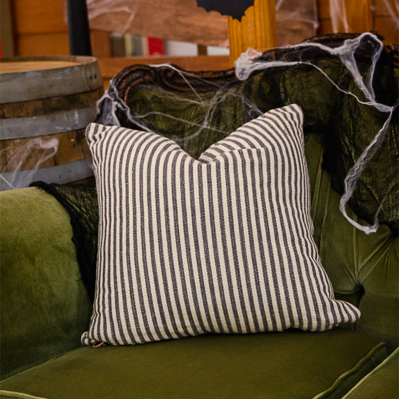 Cushion Thin Stripe Black & White