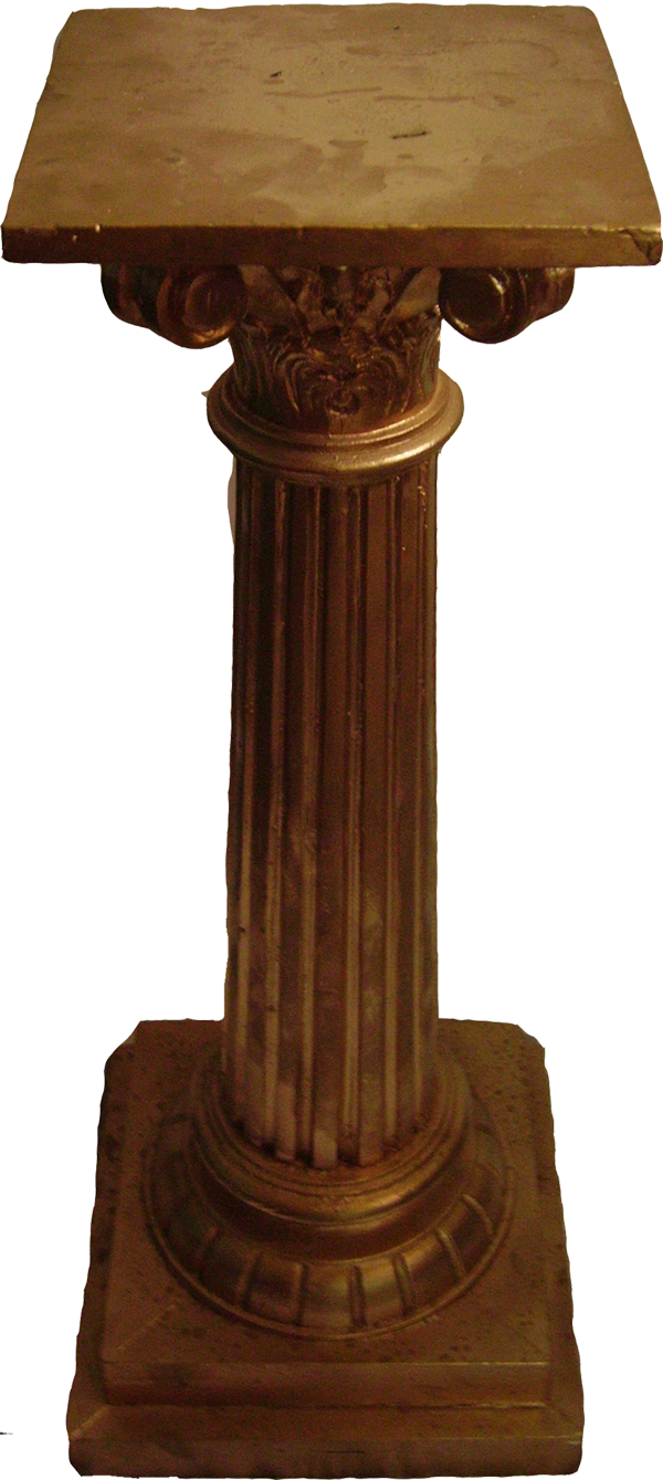 Plinth Ornate Corinthian Timber Gold