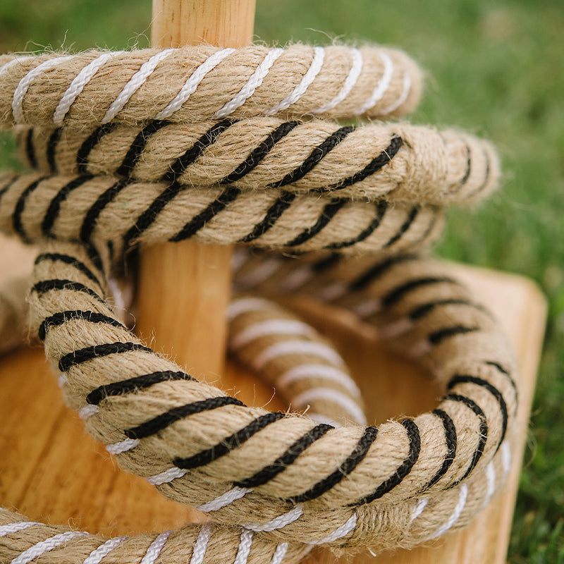 Quoits Set Timber & Rope Natural