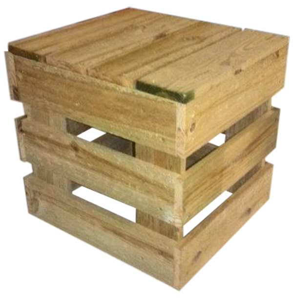 Pallet Crate Stool Plain