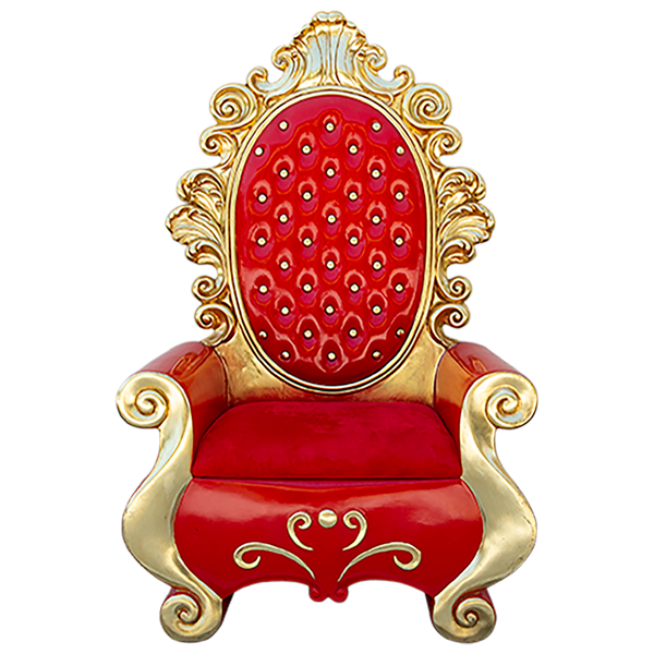 Throne George Fibreglass Red & Gold