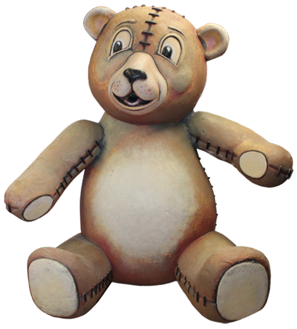 Novelty Teddy Bear Hard Coated Poly Brown