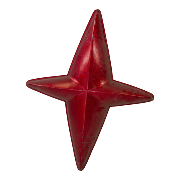 Star 3D 4 Point Double Sided Resin Red