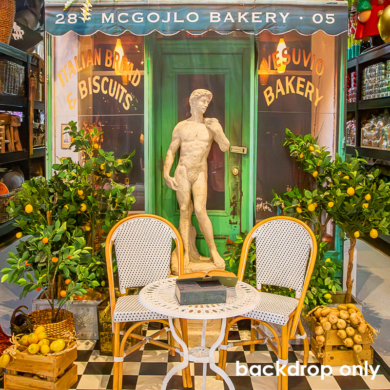 Backdrop Bakery With Opening Door