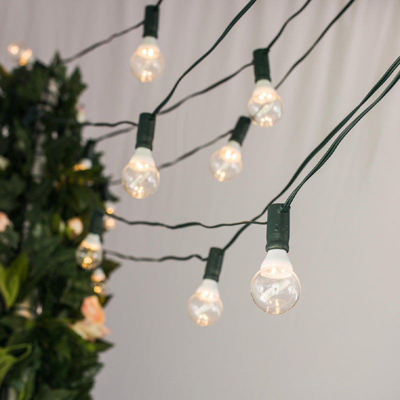Lights Festoon with timer Clear Warm White 20 globes 10m
