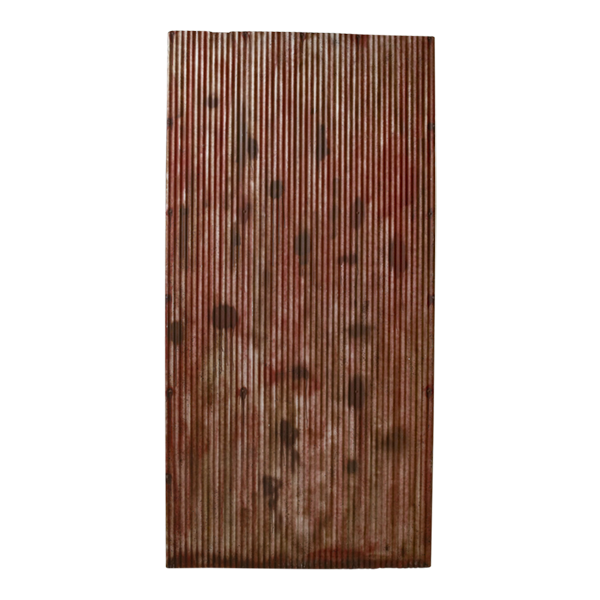 Flat Corrugated Iron Red & Silver
