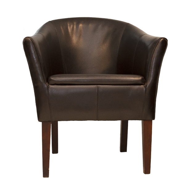 Chair Tub Chocolate Leather
