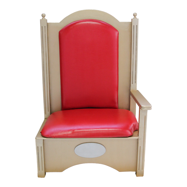 Throne Maria One Armed Timber Gold & Red