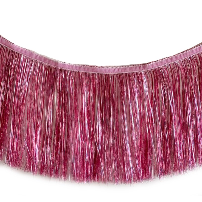 Garland Tinsel Fringe Pink