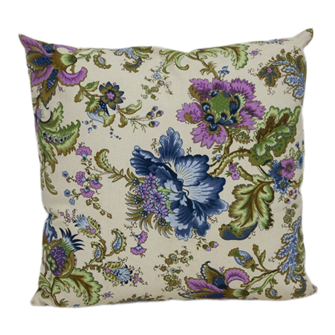 Cushion Purple and Blue Paisley