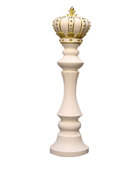 Chess King White and Gold