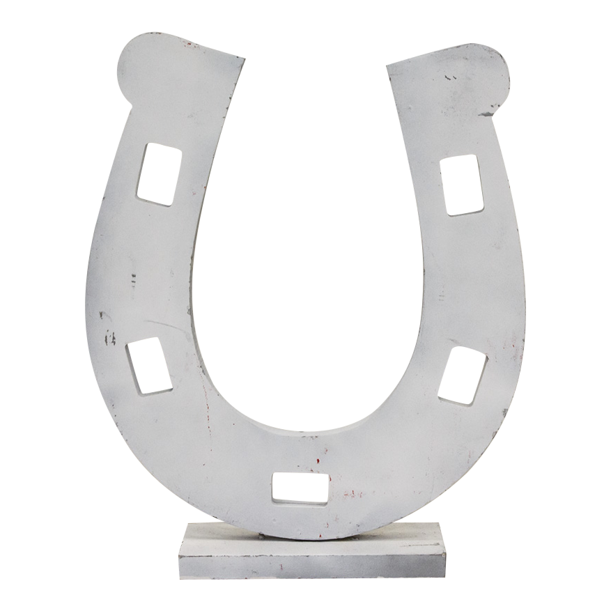 Horseshoe Cut Out MDF Silver