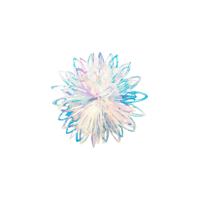 Bauble Flower Iridescent Clear