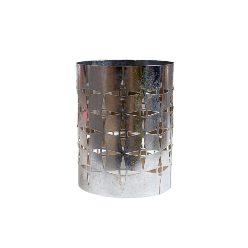 Cylinder Metallic Silver No Base