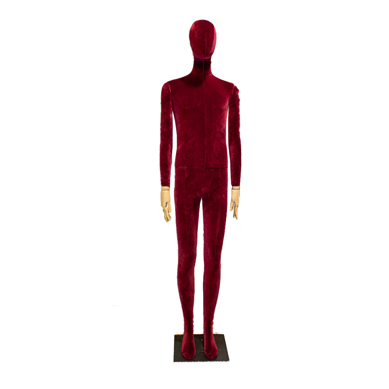 Mannequin Male Velvet Maroon