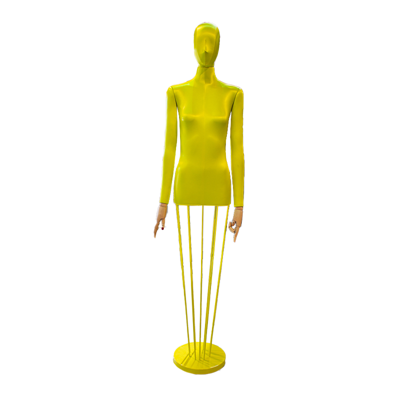 Mannequin Bust Female on Wire Stand Neon