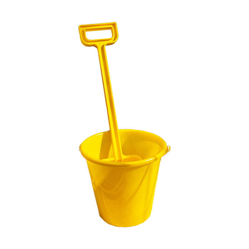 Beach Bucket & Spade Plastic Set Yellow