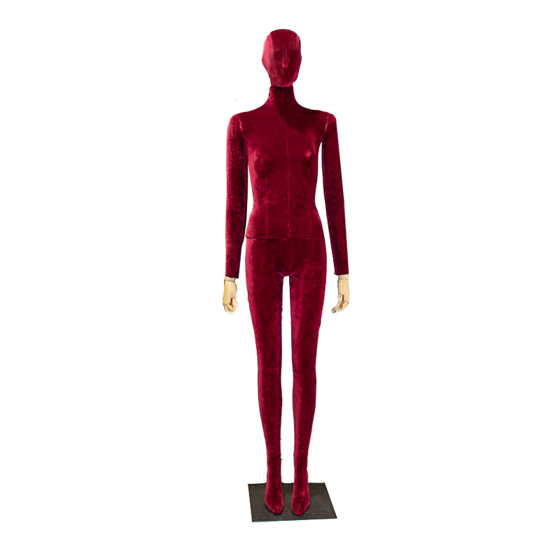 Mannequin Female Velvet Maroon