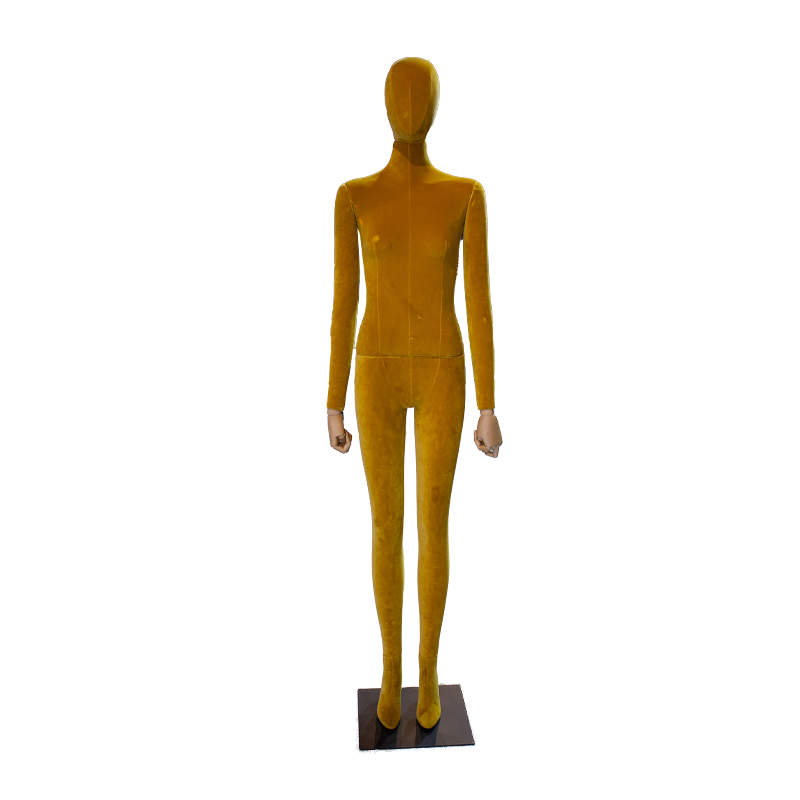 Mannequin Female Velvet Mustard