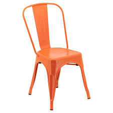 Chair Dining Metal Orange