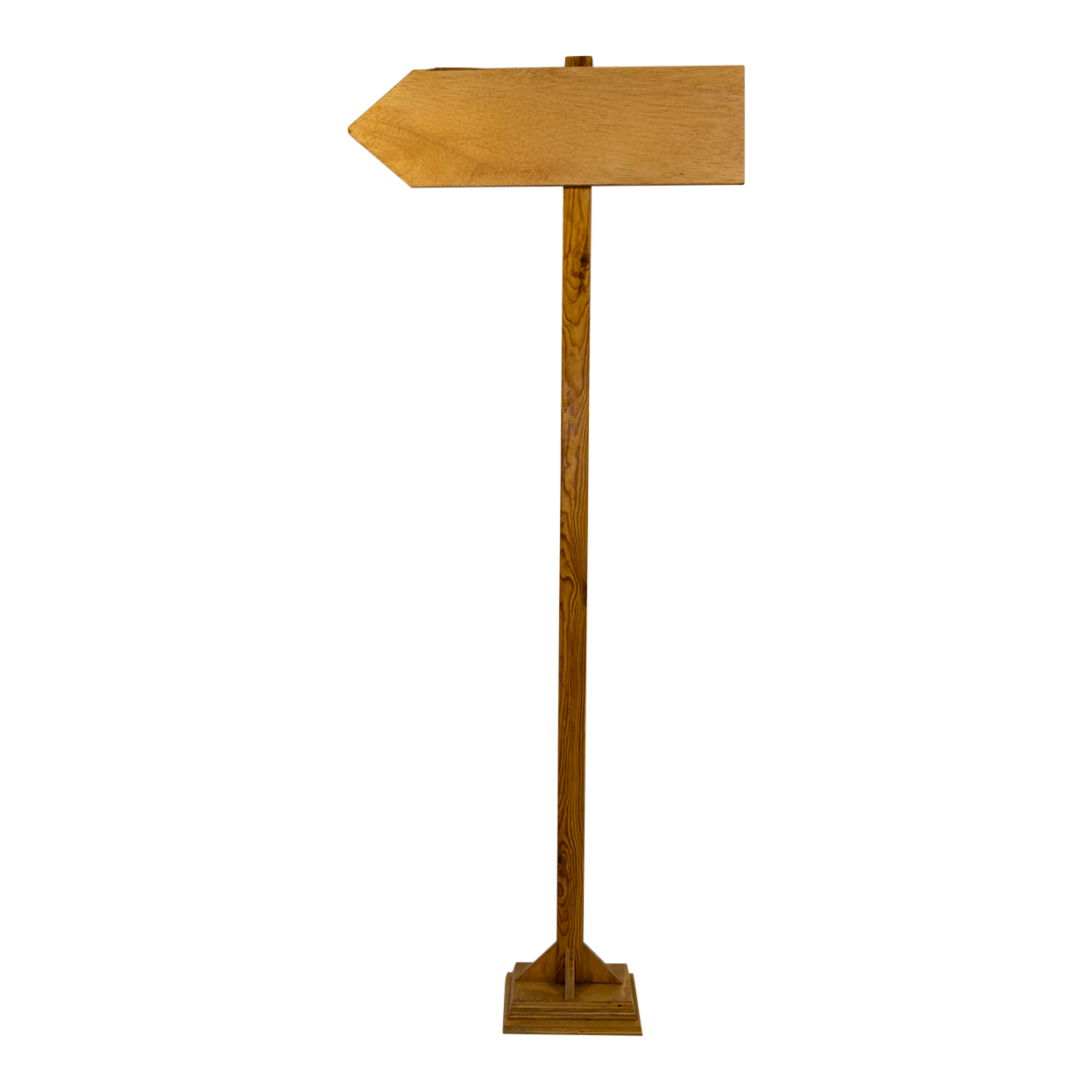 Sign 1 Directional Arrow Timber Natural