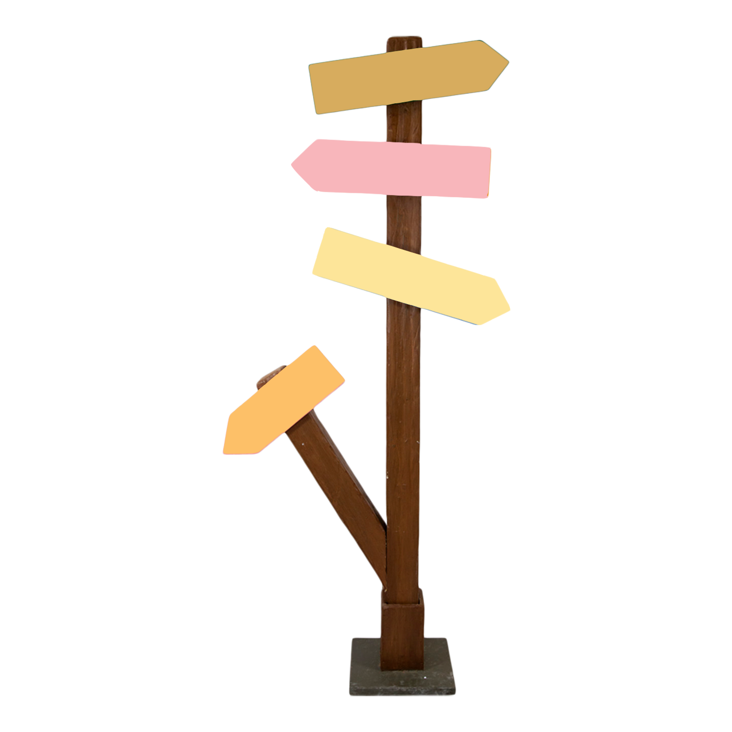 Sign directional Timber multicolour