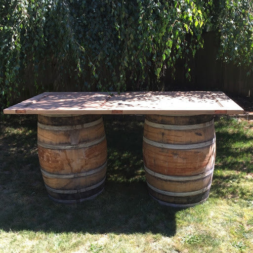 Table Topper Wood Brown Door (For Wine Barrell)
