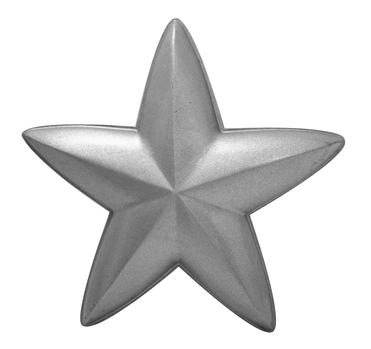Star 3D 5 Point Double Sided Resin Silver