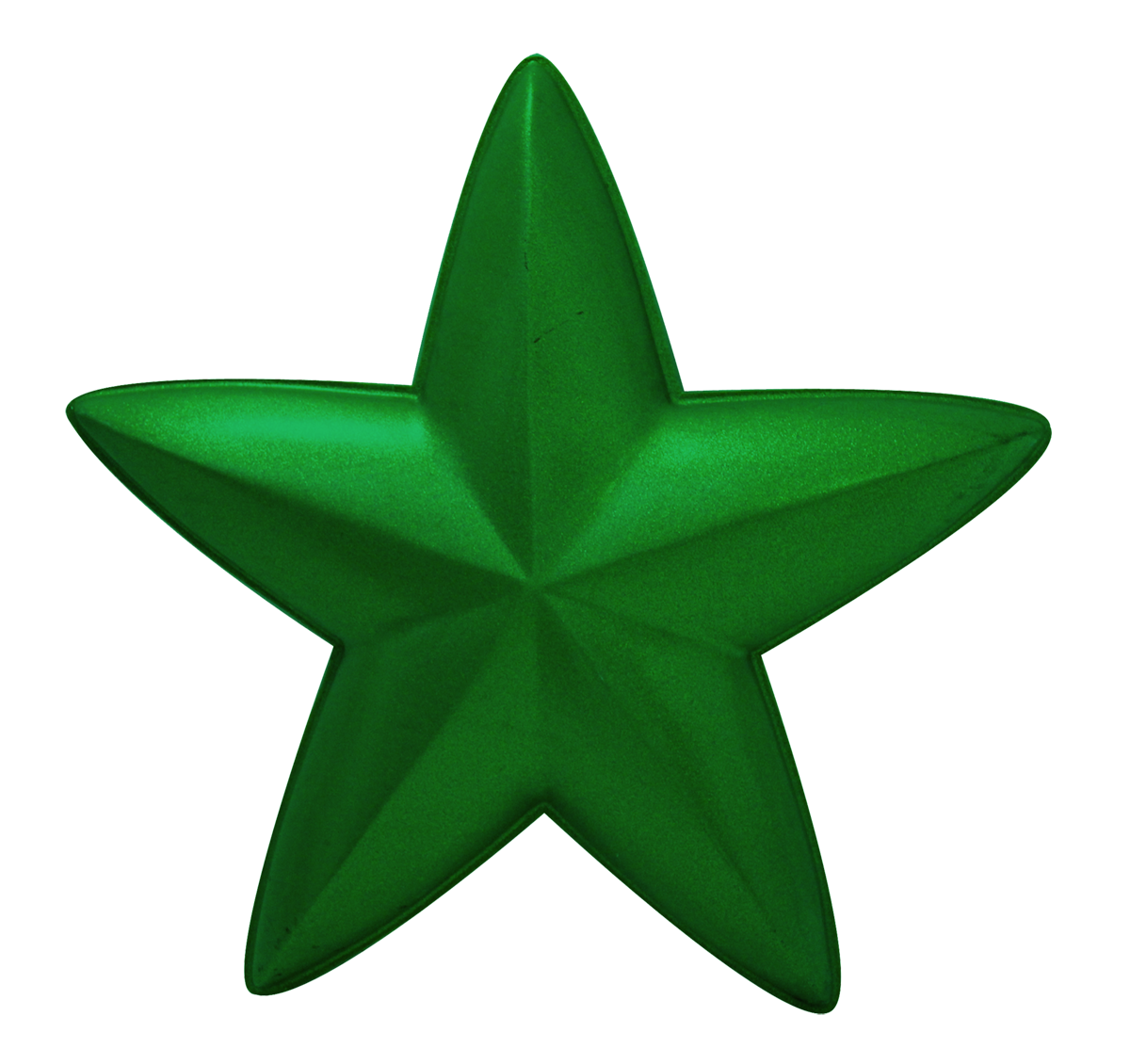 Star 3D 5 Point Single Sided Resin Green