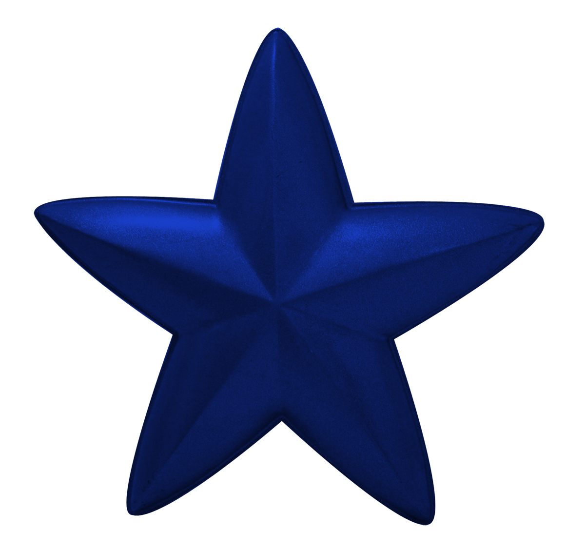 Star 3D 5 Point Single Sided Resin Blue