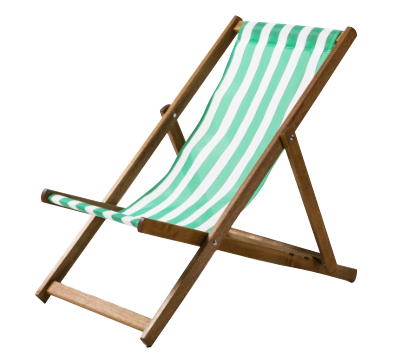 Chair Deck Striped Green